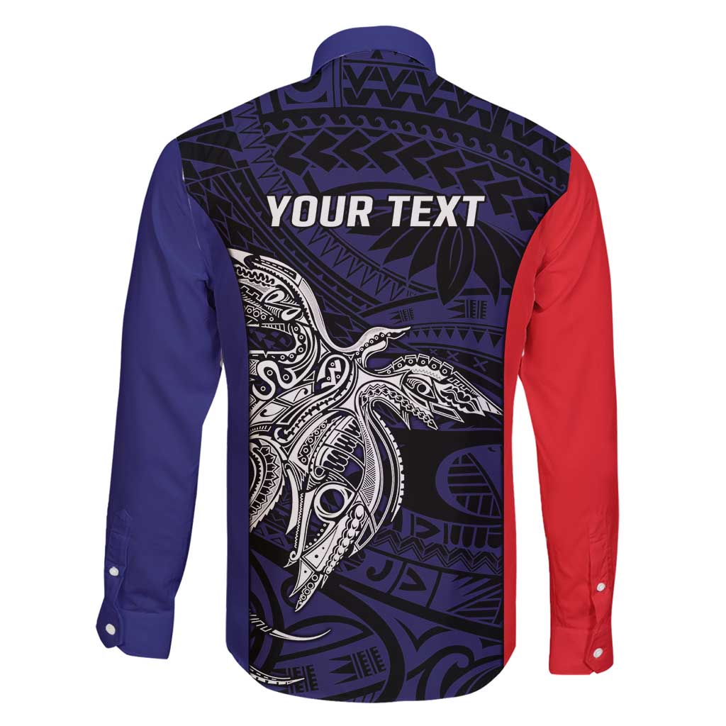 Personalised PNG Bougainville Family Matching Puletasi and Hawaiian Shirt Bird of Paradise Tattoo Flag Motif - Polynesian Pride