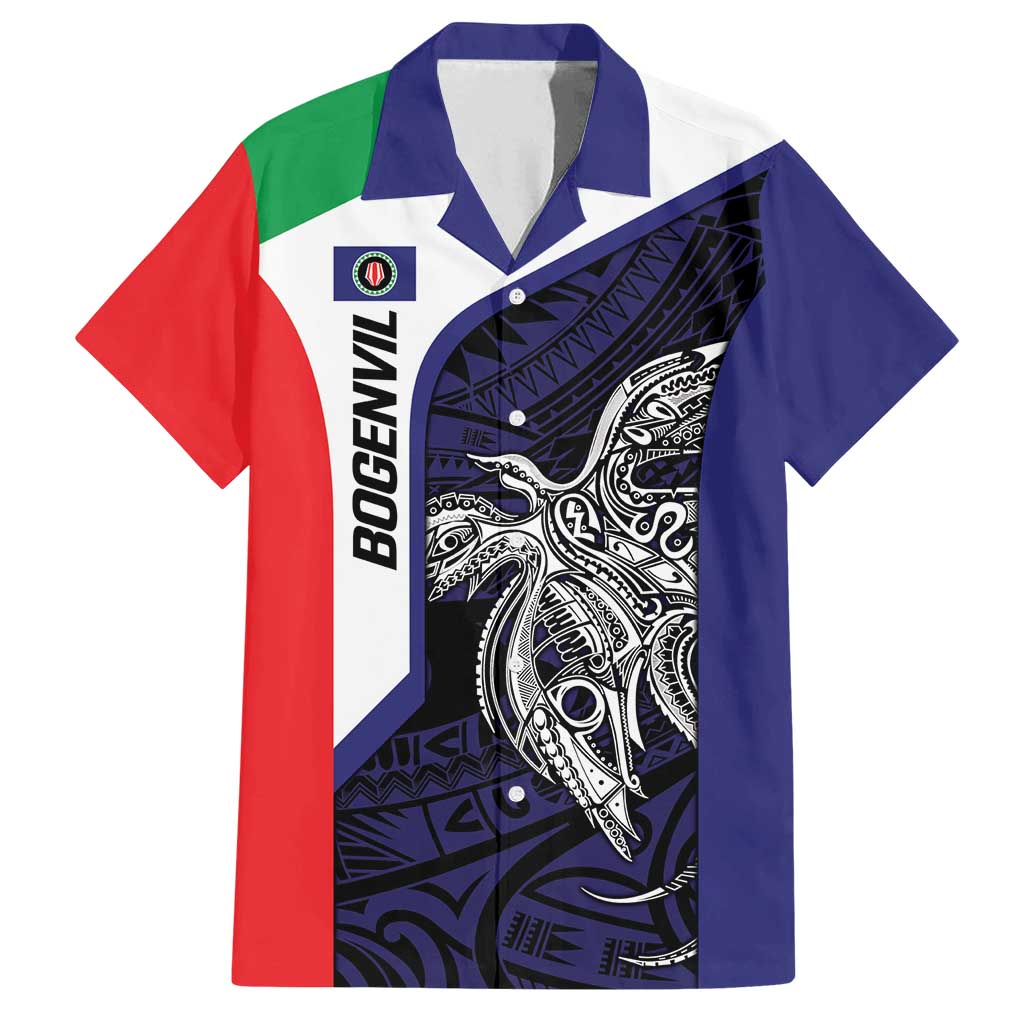 Personalised PNG Bougainville Family Matching Summer Maxi Dress and Hawaiian Shirt Bird of Paradise Tattoo Flag Motif - Polynesian Pride