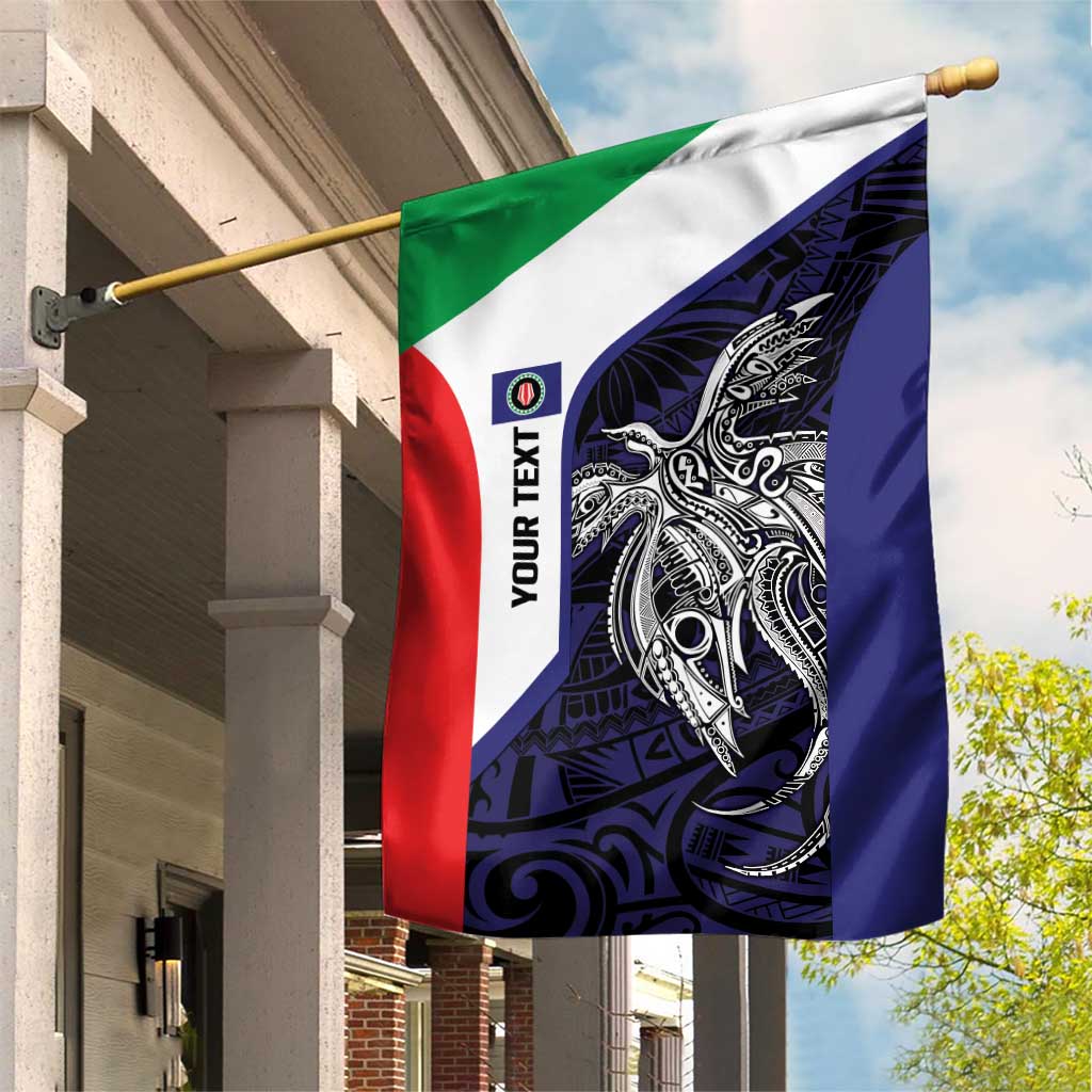 Personalised PNG Bougainville Garden Flag Bird of Paradise Tattoo Flag Motif - Polynesian Pride