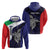 Personalised PNG Bougainville Hoodie Bird of Paradise Tattoo Flag Motif - Polynesian Pride