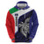 Personalised PNG Bougainville Hoodie Bird of Paradise Tattoo Flag Motif - Polynesian Pride