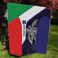 Personalised PNG Bougainville Quilt Bird of Paradise Tattoo Flag Motif - Polynesian Pride