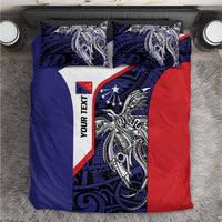 Personalised PNG Central Province Bedding Set Bird of Paradise Tattoo Flag Motif - Polynesian Pride