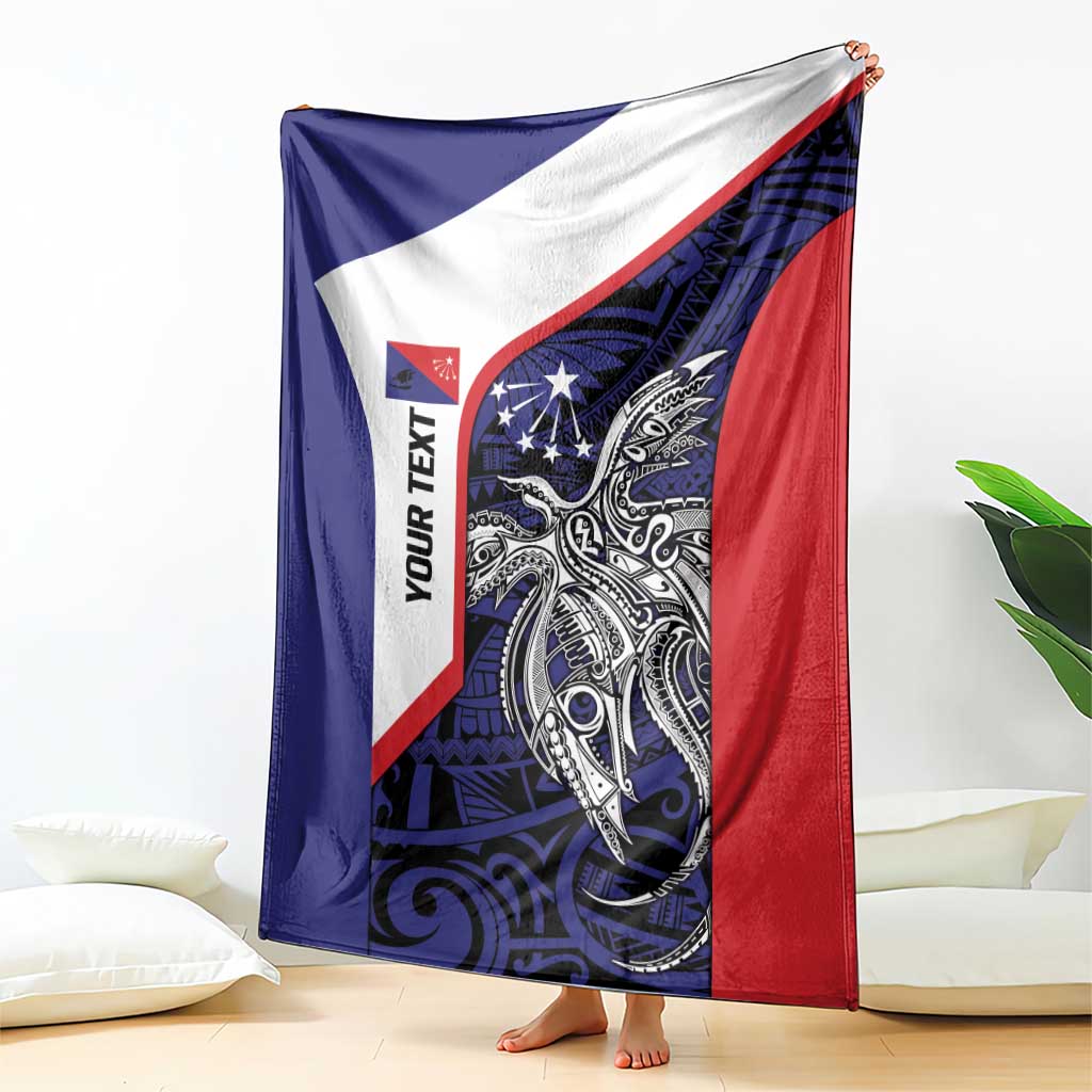 Personalised PNG Central Province Blanket Bird of Paradise Tattoo Flag Motif LT9 - Polynesian Pride