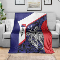Personalised PNG Central Province Blanket Bird of Paradise Tattoo Flag Motif LT9 - Polynesian Pride