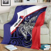 Personalised PNG Central Province Blanket Bird of Paradise Tattoo Flag Motif LT9 - Polynesian Pride
