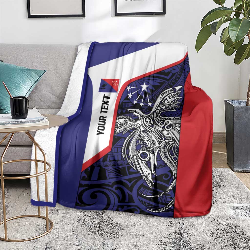 Personalised PNG Central Province Blanket Bird of Paradise Tattoo Flag Motif LT9 - Polynesian Pride