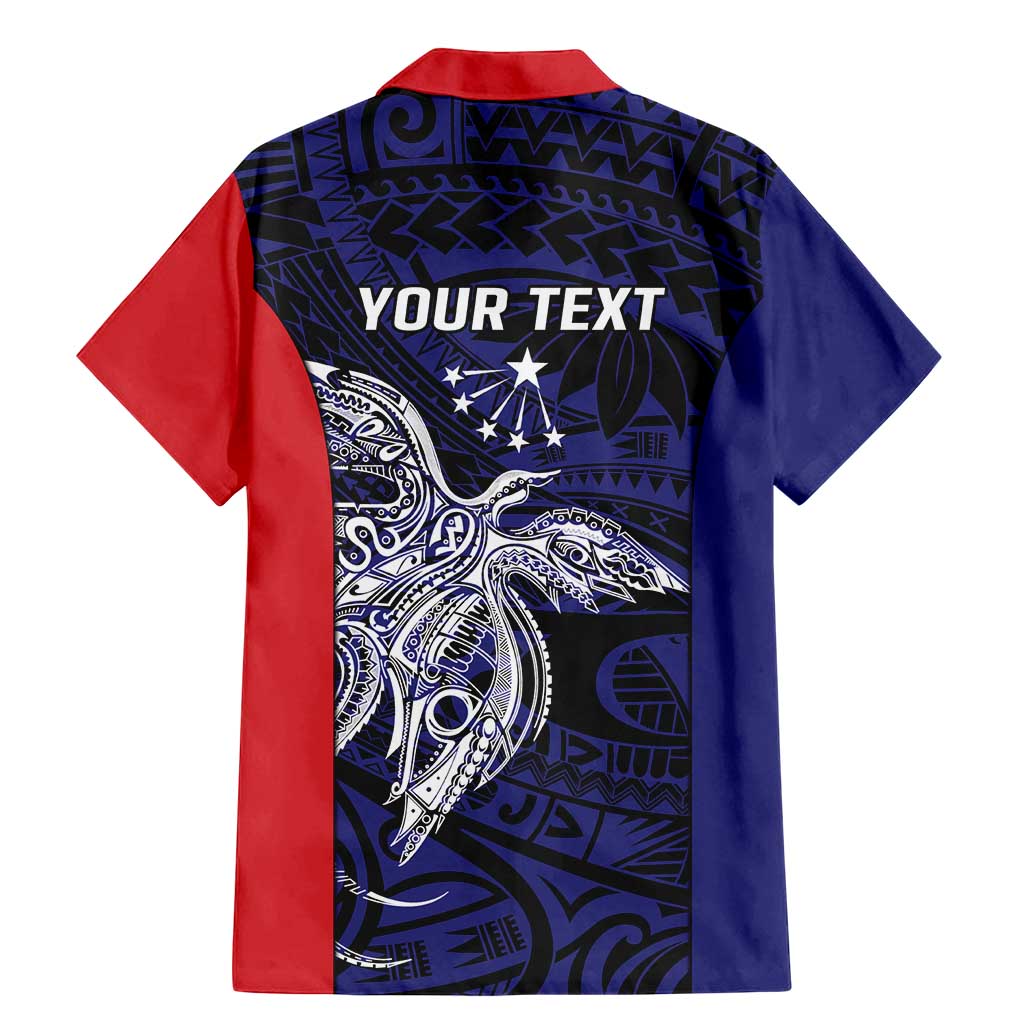 Personalised PNG Central Province Family Matching Mermaid Dress and Hawaiian Shirt Bird of Paradise Tattoo Flag Motif - Polynesian Pride