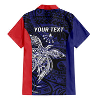 Personalised PNG Central Province Family Matching Mermaid Dress and Hawaiian Shirt Bird of Paradise Tattoo Flag Motif - Polynesian Pride