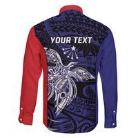 Personalised PNG Central Province Family Matching Puletasi and Hawaiian Shirt Bird of Paradise Tattoo Flag Motif - Polynesian Pride