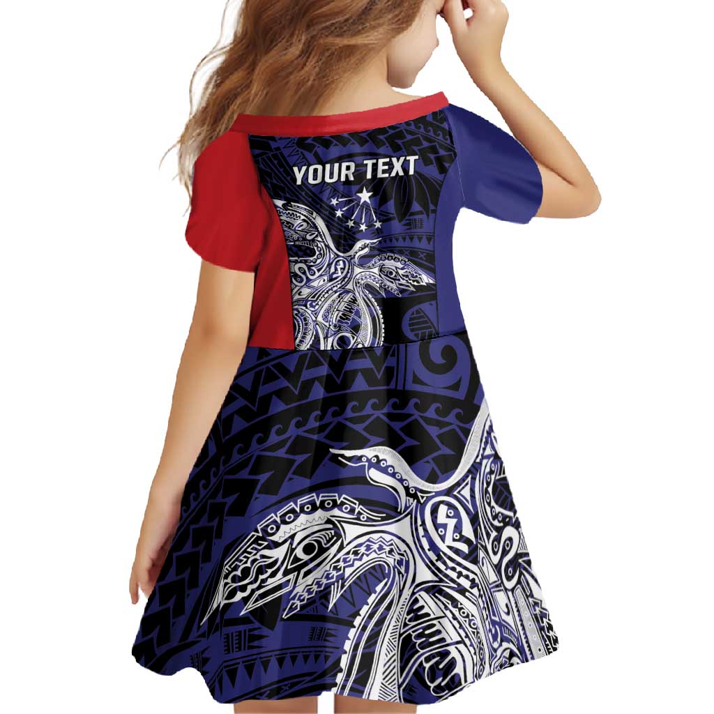 Personalised PNG Central Province Family Matching Summer Maxi Dress and Hawaiian Shirt Bird of Paradise Tattoo Flag Motif - Polynesian Pride