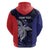 Personalised PNG Central Province Hoodie Bird of Paradise Tattoo Flag Motif - Polynesian Pride