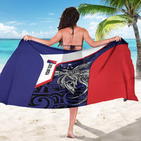 Personalised PNG Central Province Sarong Bird of Paradise Tattoo Flag Motif LT9 - Polynesian Pride