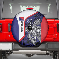 Personalised PNG Central Province Spare Tire Cover Bird of Paradise Tattoo Flag Motif - Polynesian Pride