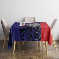 Personalised PNG Central Province Tablecloth Bird of Paradise Tattoo Flag Motif LT9 - Polynesian Pride
