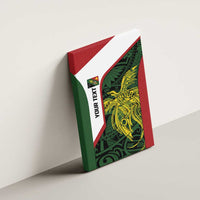 Personalised PNG Chimbu Province Canvas Wall Art Bird of Paradise Tattoo Flag Motif - Polynesian Pride