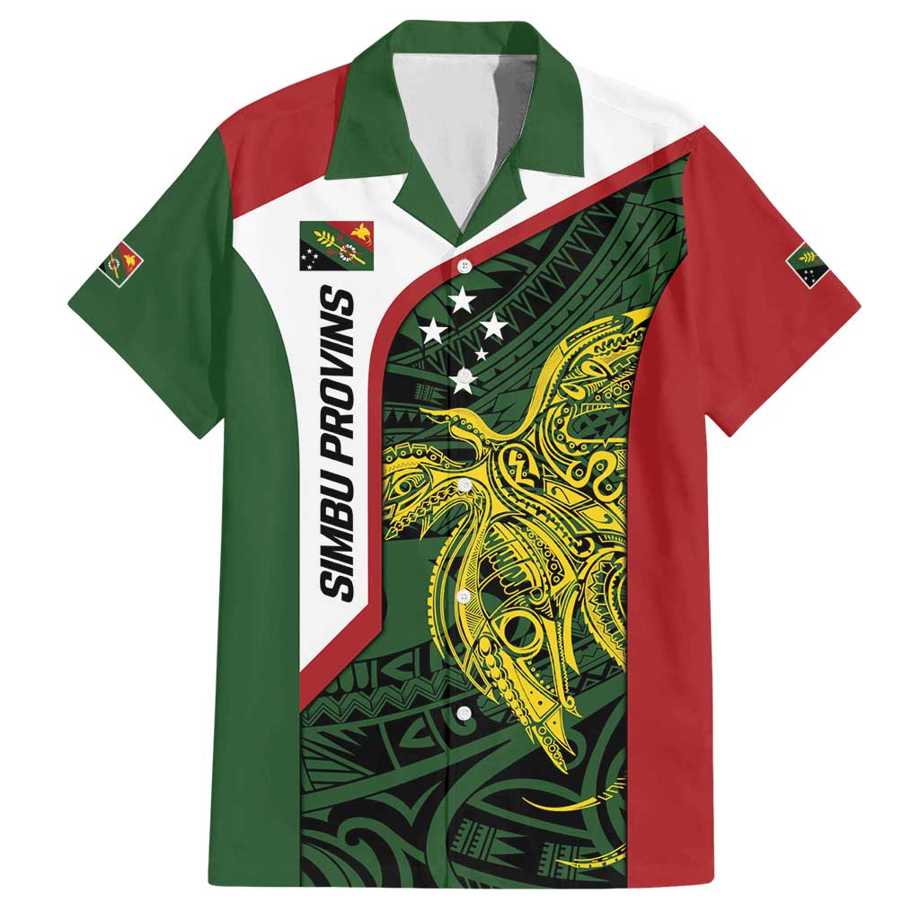 Personalised PNG Chimbu Province Family Matching Puletasi and Hawaiian Shirt Bird of Paradise Tattoo Flag Motif - Polynesian Pride