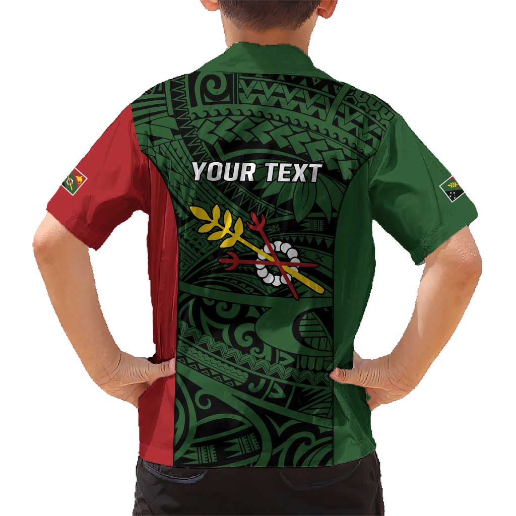 Personalised PNG Chimbu Province Family Matching Short Sleeve Bodycon Dress and Hawaiian Shirt Bird of Paradise Tattoo Flag Motif - Polynesian Pride