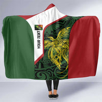 Personalised PNG Chimbu Province Hooded Blanket Bird of Paradise Tattoo Flag Motif - Polynesian Pride