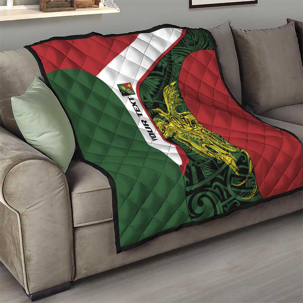 Personalised PNG Chimbu Province Quilt Bird of Paradise Tattoo Flag Motif - Polynesian Pride