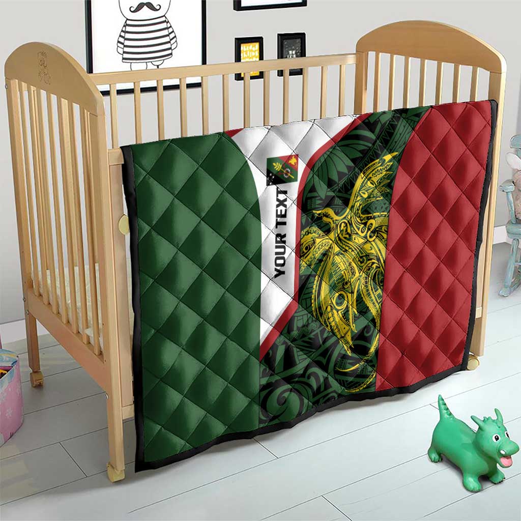 Personalised PNG Chimbu Province Quilt Bird of Paradise Tattoo Flag Motif - Polynesian Pride