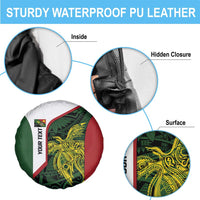 Personalised PNG Chimbu Province Spare Tire Cover Bird of Paradise Tattoo Flag Motif - Polynesian Pride