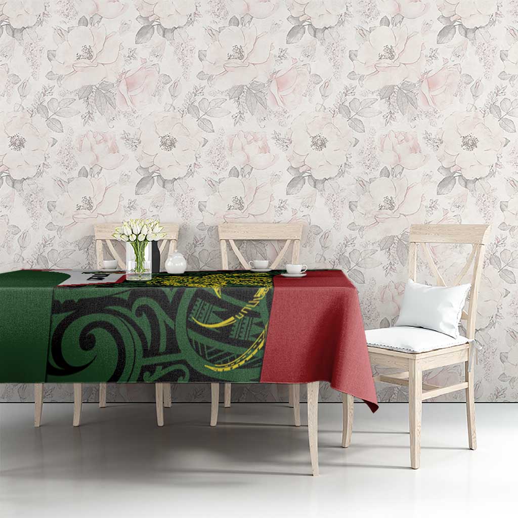 Personalised PNG Chimbu Province Tablecloth Bird of Paradise Tattoo Flag Motif LT9 - Polynesian Pride