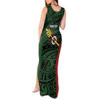Personalised PNG Chimbu Province Tank Maxi Dress Bird of Paradise Tattoo Flag Motif LT9 - Polynesian Pride