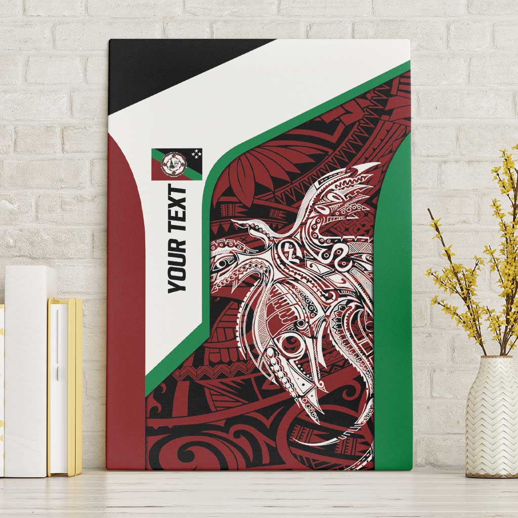 Personalised PNG East New Britain Province Canvas Wall Art Bird of Paradise Tattoo Flag Motif - Polynesian Pride