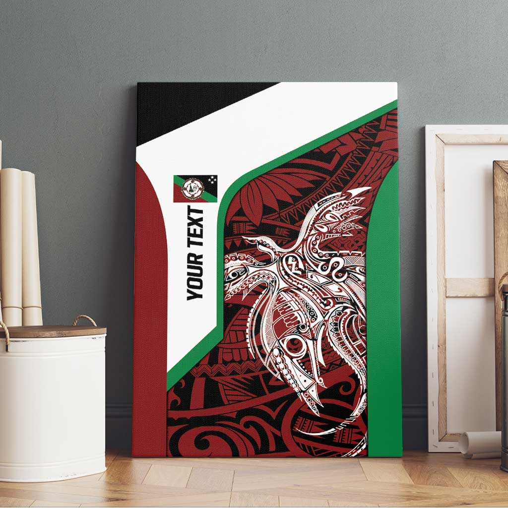 Personalised PNG East New Britain Province Canvas Wall Art Bird of Paradise Tattoo Flag Motif - Polynesian Pride