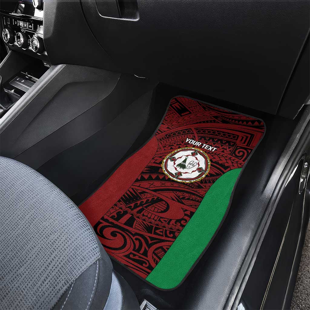 Personalised PNG East New Britain Province Car Mats Bird of Paradise Tattoo Flag Motif LT9 - Polynesian Pride