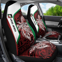 Personalised PNG East New Britain Province Car Seat Cover Bird of Paradise Tattoo Flag Motif - Polynesian Pride