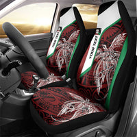 Personalised PNG East New Britain Province Car Seat Cover Bird of Paradise Tattoo Flag Motif - Polynesian Pride