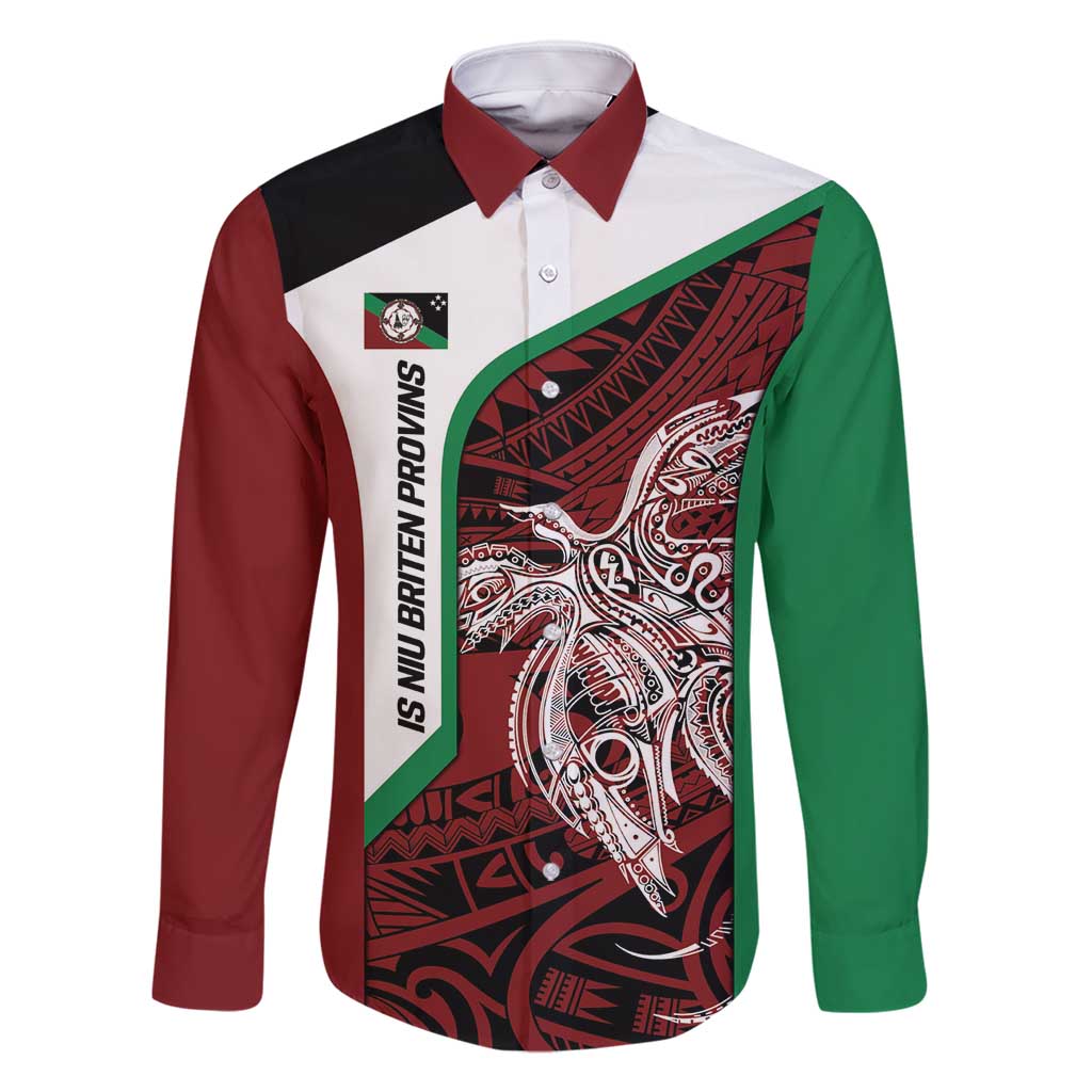 Personalised PNG East New Britain Province Family Matching Off Shoulder Short Dress and Hawaiian Shirt Bird of Paradise Tattoo Flag Motif - Polynesian Pride