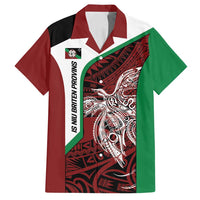 Personalised PNG East New Britain Province Family Matching Puletasi and Hawaiian Shirt Bird of Paradise Tattoo Flag Motif - Polynesian Pride