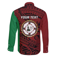 Personalised PNG East New Britain Province Family Matching Tank Maxi Dress and Hawaiian Shirt Bird of Paradise Tattoo Flag Motif - Polynesian Pride