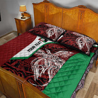 Personalised PNG East New Britain Province Quilt Bed Set Bird of Paradise Tattoo Flag Motif - Polynesian Pride