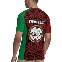 Personalised PNG East New Britain Province Rugby Jersey Bird of Paradise Tattoo Flag Motif - Polynesian Pride