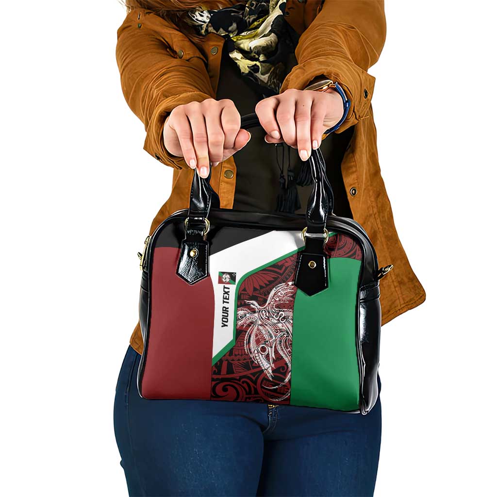 Personalised PNG East New Britain Province Shoulder Handbag Bird of Paradise Tattoo Flag Motif - Polynesian Pride