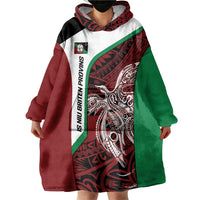 Personalised PNG East New Britain Province Wearable Blanket Hoodie Bird of Paradise Tattoo Flag Motif - Polynesian Pride