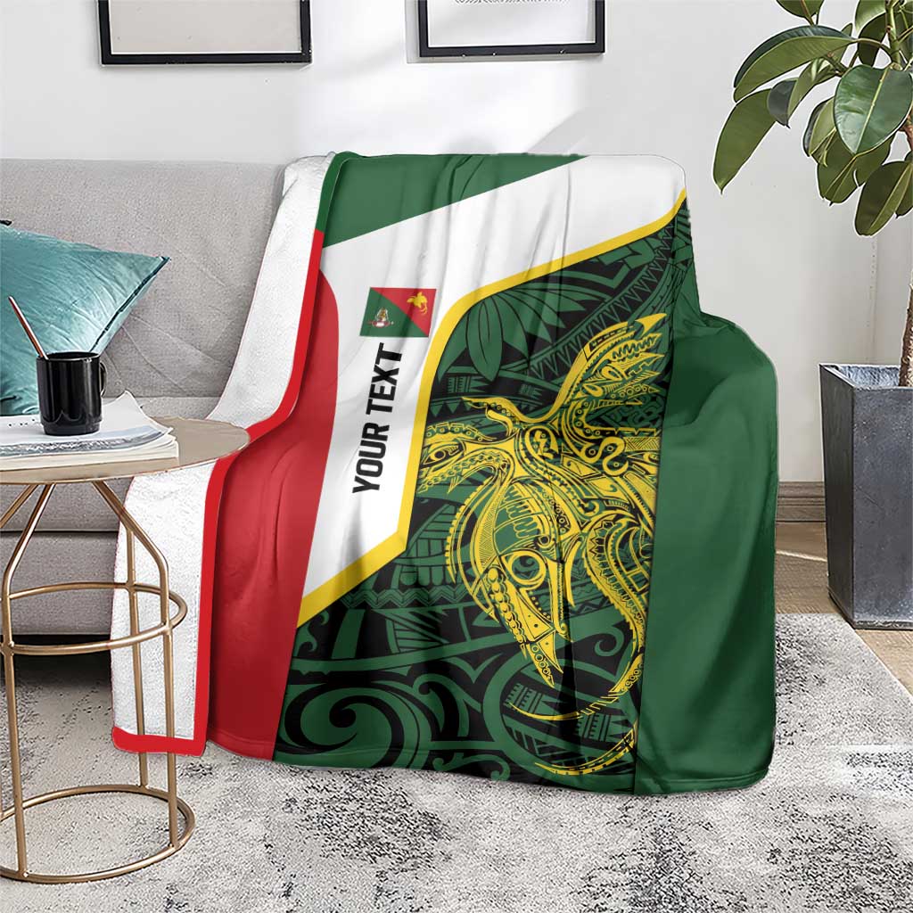 Personalised PNG East Sepik Province Blanket Bird of Paradise Tattoo Flag Motif - Polynesian Pride