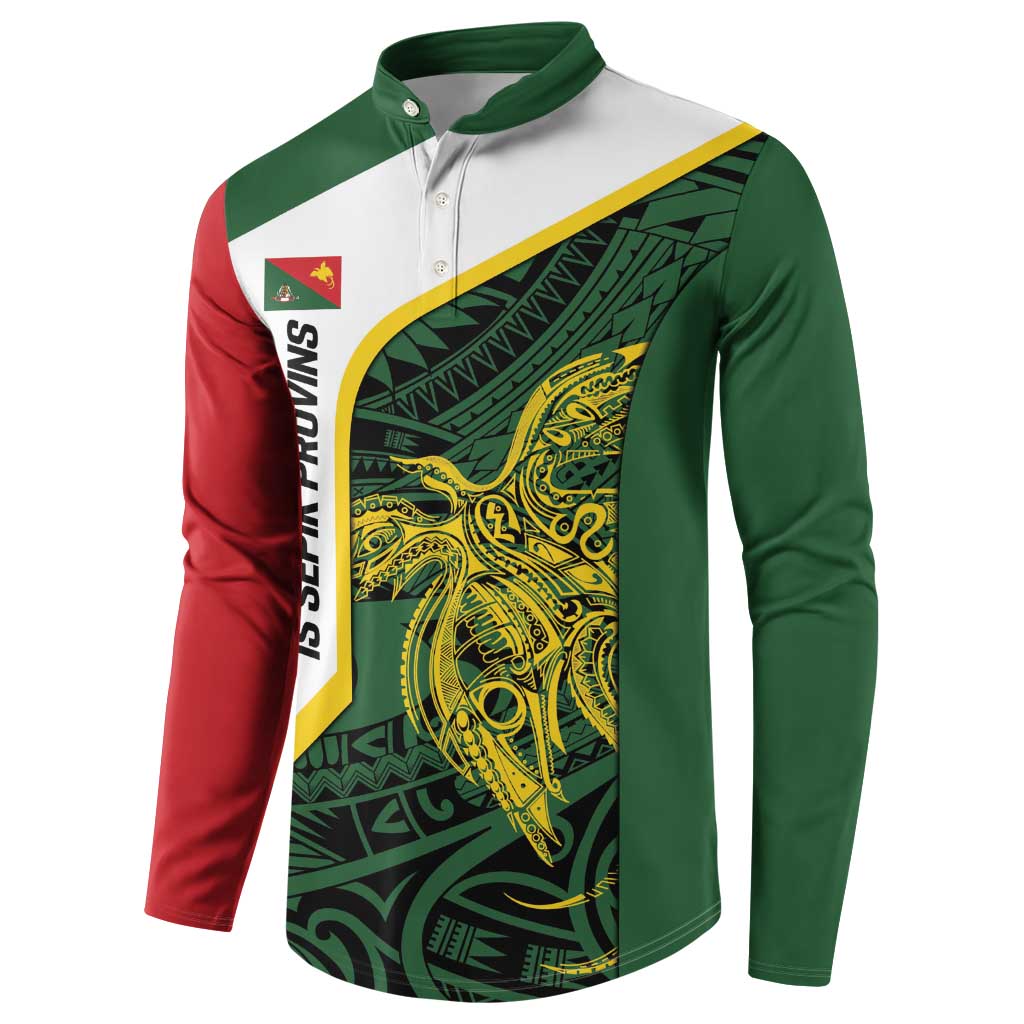 Personalised PNG East Sepik Province Button Sweatshirt Bird of Paradise Tattoo Flag Motif - Polynesian Pride