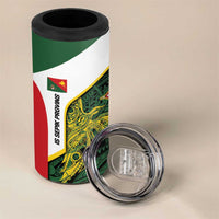 Personalised PNG East Sepik Province 4 in 1 Can Cooler Tumbler Bird of Paradise Tattoo Flag Motif LT9 - Polynesian Pride