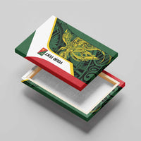 Personalised PNG East Sepik Province Canvas Wall Art Bird of Paradise Tattoo Flag Motif - Polynesian Pride