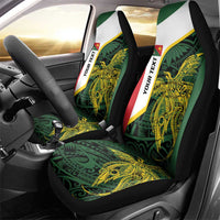 Personalised PNG East Sepik Province Car Seat Cover Bird of Paradise Tattoo Flag Motif - Polynesian Pride