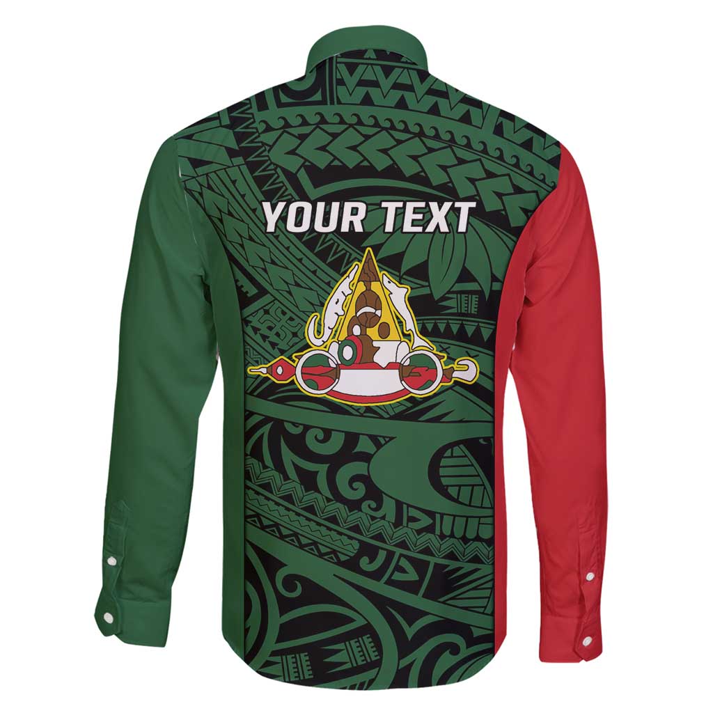 Personalised PNG East Sepik Province Family Matching Long Sleeve Bodycon Dress and Hawaiian Shirt Bird of Paradise Tattoo Flag Motif - Polynesian Pride