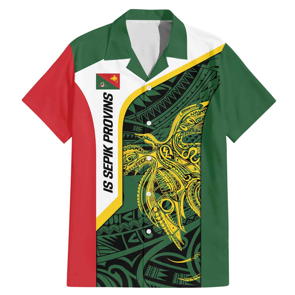 Personalised PNG East Sepik Province Family Matching Mermaid Dress and Hawaiian Shirt Bird of Paradise Tattoo Flag Motif - Polynesian Pride