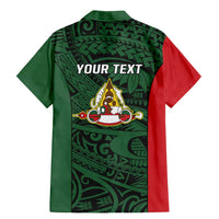 Personalised PNG East Sepik Province Family Matching Mermaid Dress and Hawaiian Shirt Bird of Paradise Tattoo Flag Motif - Polynesian Pride