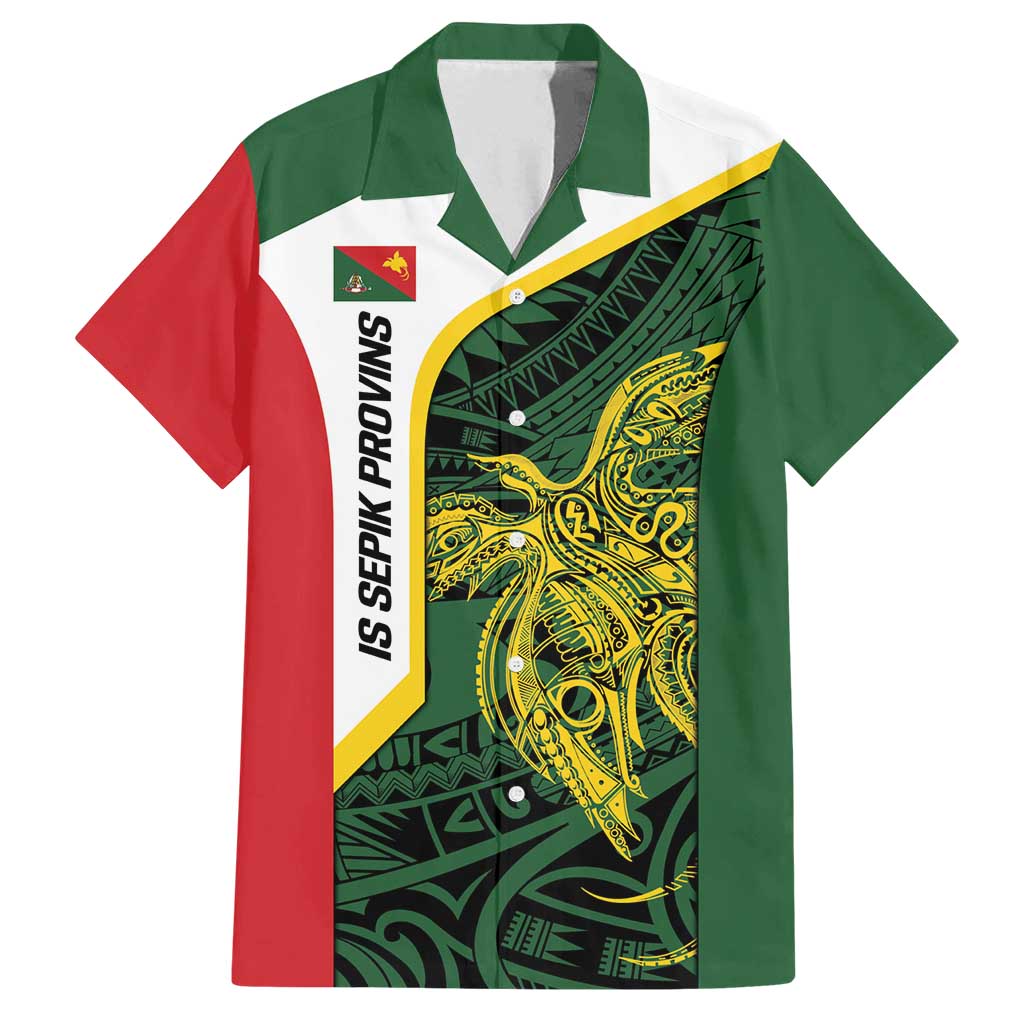 Personalised PNG East Sepik Province Family Matching Summer Maxi Dress and Hawaiian Shirt Bird of Paradise Tattoo Flag Motif - Polynesian Pride