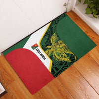 Personalised PNG East Sepik Province Rubber Doormat Bird of Paradise Tattoo Flag Motif - Polynesian Pride